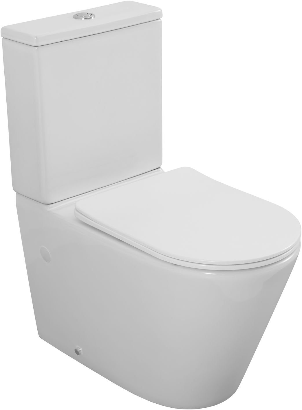 Чаша напольного унитаза безободковая Creto Logan L5 1005-001-L6CW с крышкой-сиденьем микролифт, белая Чаша напольного унитаза безободковая Creto Logan L5 1005-001-L6CW с крышкой-сиденьем микролифт, белая