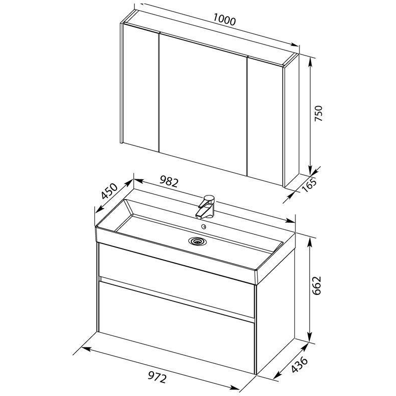 Мебель для ванной Aquanet Бруклин 100 белый Мебель для ванной Aquanet Бруклин 100 белый