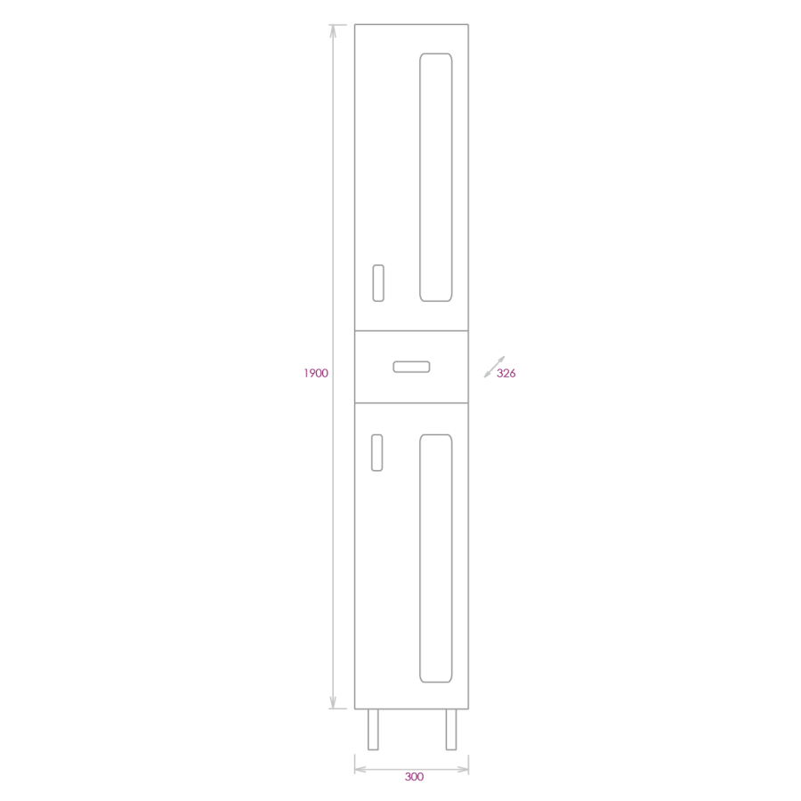 Пенал Onika Кристалл 30 напольный, белый, универсальный Пенал Onika Кристалл 30 напольный, белый, универсальный