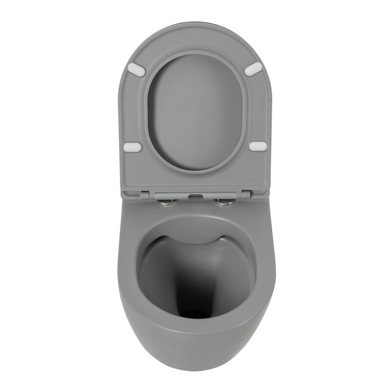 COLORATO Сиденье дюропласт, soft close, металлическое крепление, серое матовое, BB062SC-GR COLORATO Сиденье дюропласт, soft close, металлическое крепление, серое матовое, BB062SC-GR