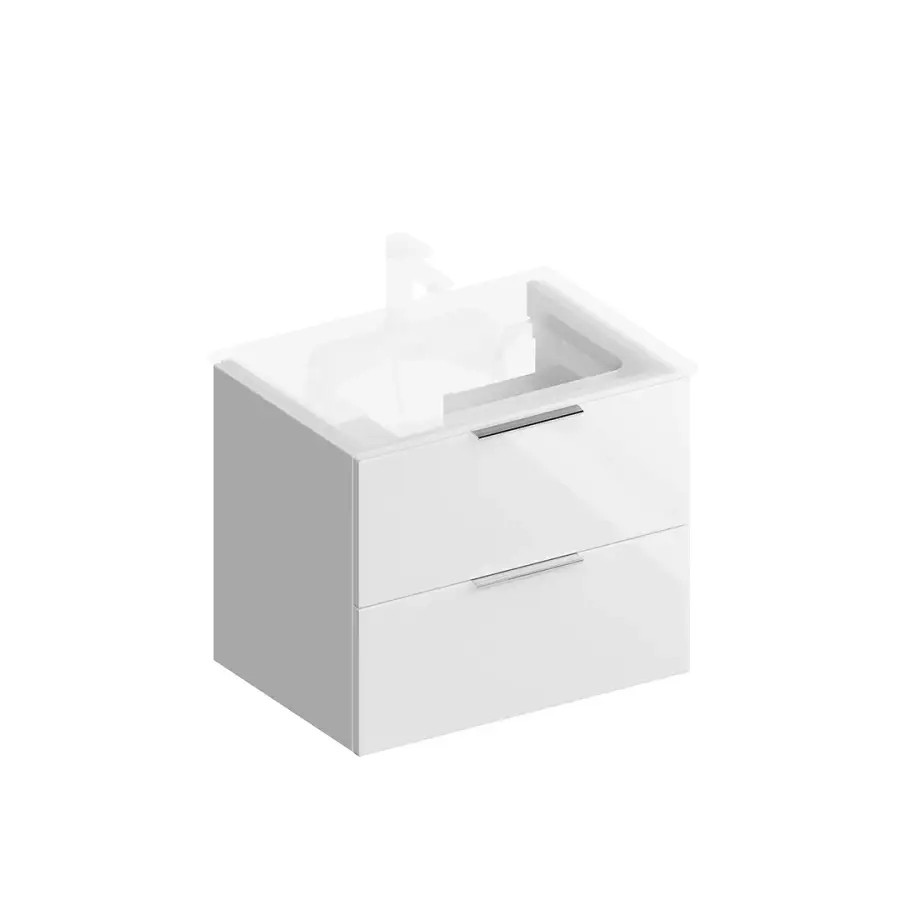 Тумба CUBO подвесная с ящиками 70, белая матовая Тумба CUBO подвесная с ящиками 70, белая матовая