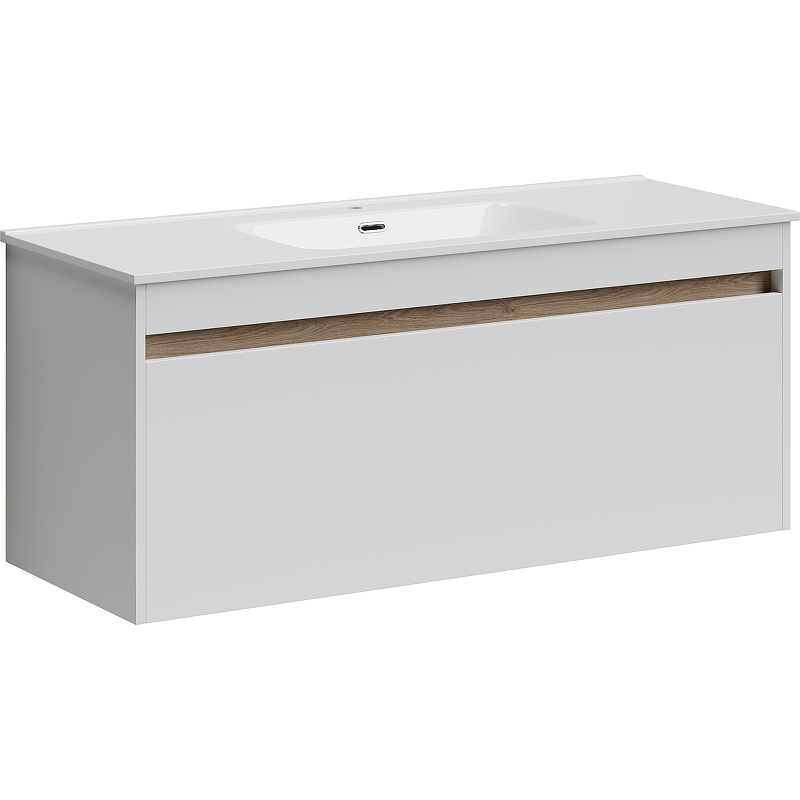 Тумба подвесная SANCOS Smart 1190х450х500, c двумя ящиками оснащенными доводчиками, белый глянец , арт. SM120-1W Тумба подвесная SANCOS Smart 1190х450х500, c двумя ящиками оснащенными доводчиками, белый глянец , арт. SM120-1W