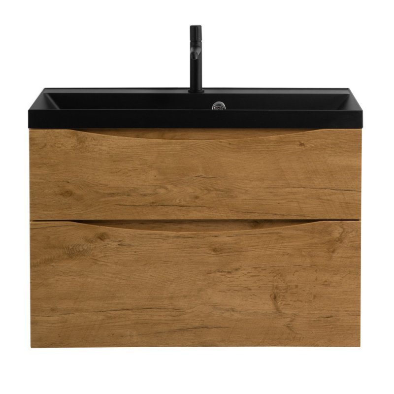 Тумба с раковиной подвесная BelBagno MARINO-H60 80 Rovere Moro, раковина белая Тумба с раковиной подвесная BelBagno MARINO-H60 80 Rovere Moro, раковина белая