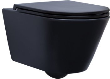 Чаша подвесного унитаза Aquanet Lake черный матовый Чаша подвесного унитаза Aquanet Lake черный матовый