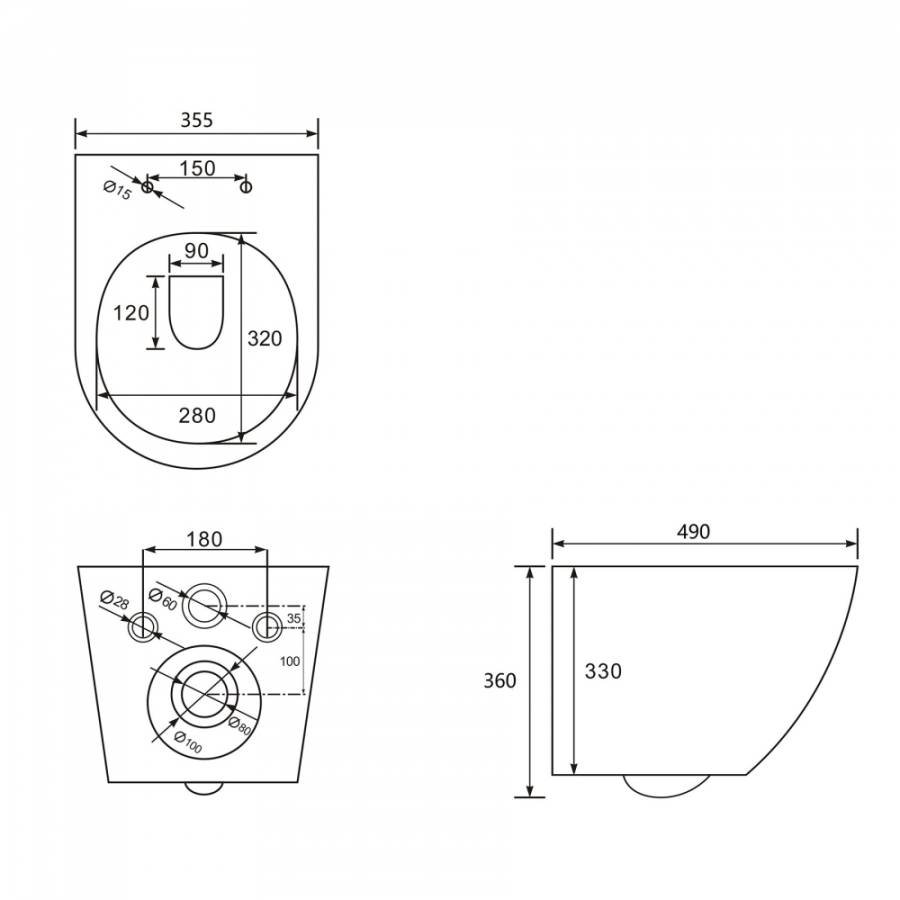 Подвесной унитаз Abber Bequem AC1102T с микролифтом Подвесной унитаз Abber Bequem AC1102T с микролифтом