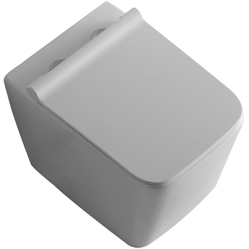 Унитаз подвесной безободковый Creto Logan L2 белый - (крышка в комплекте) 1002-001-L2W Унитаз подвесной безободковый Creto Logan L2 белый - (крышка в комплекте) 1002-001-L2W