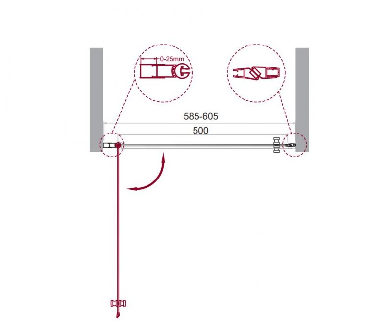 Душевая дверь BelBagno ETNA-B-1-60-C-Cr Душевая дверь BelBagno ETNA-B-1-60-C-Cr