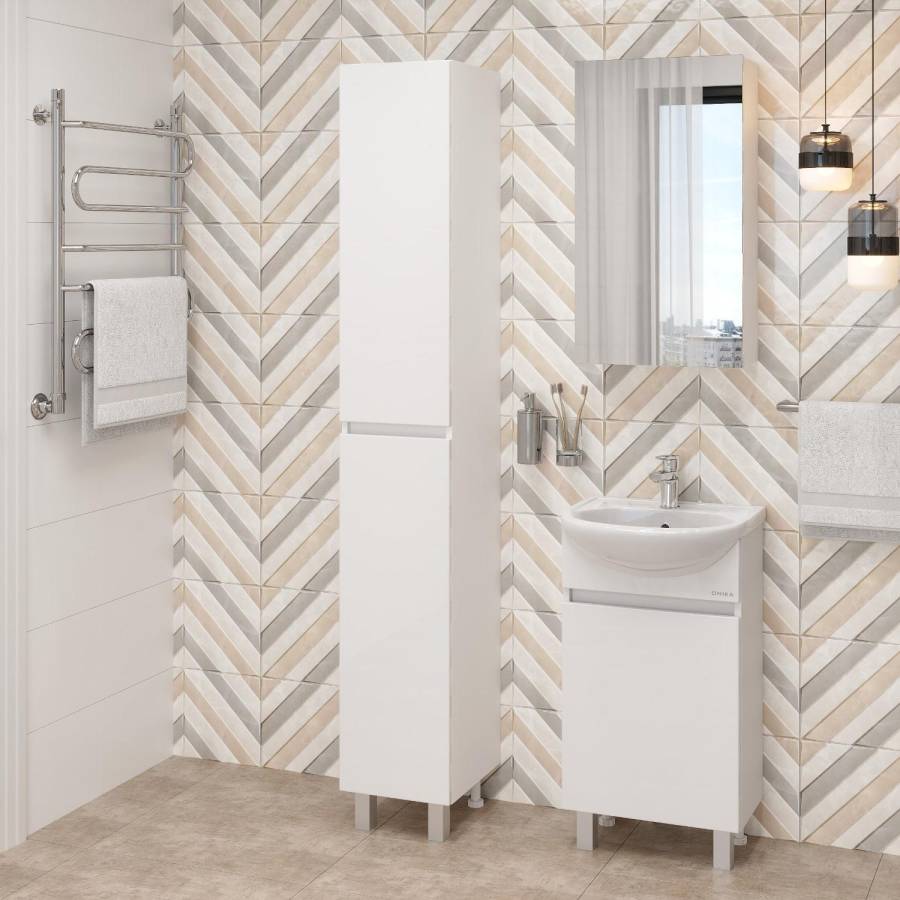 Пенал Onika Милтон 30 напольный, белый, универсальный Пенал Onika Милтон 30 напольный, белый, универсальный