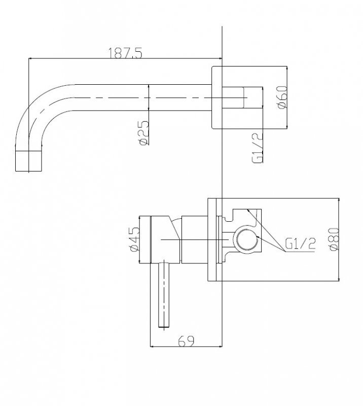 ETNA Смеситель для раковины без донного клапана встраиваемый, на два отверстия, нержавеющая сталь, исполнение сатин, ETN-BLVM-2-IN ETNA Смеситель для раковины без донного клапана встраиваемый, на два отверстия, нержавеющая сталь, исполнение сатин, ETN-BLVM-2-IN