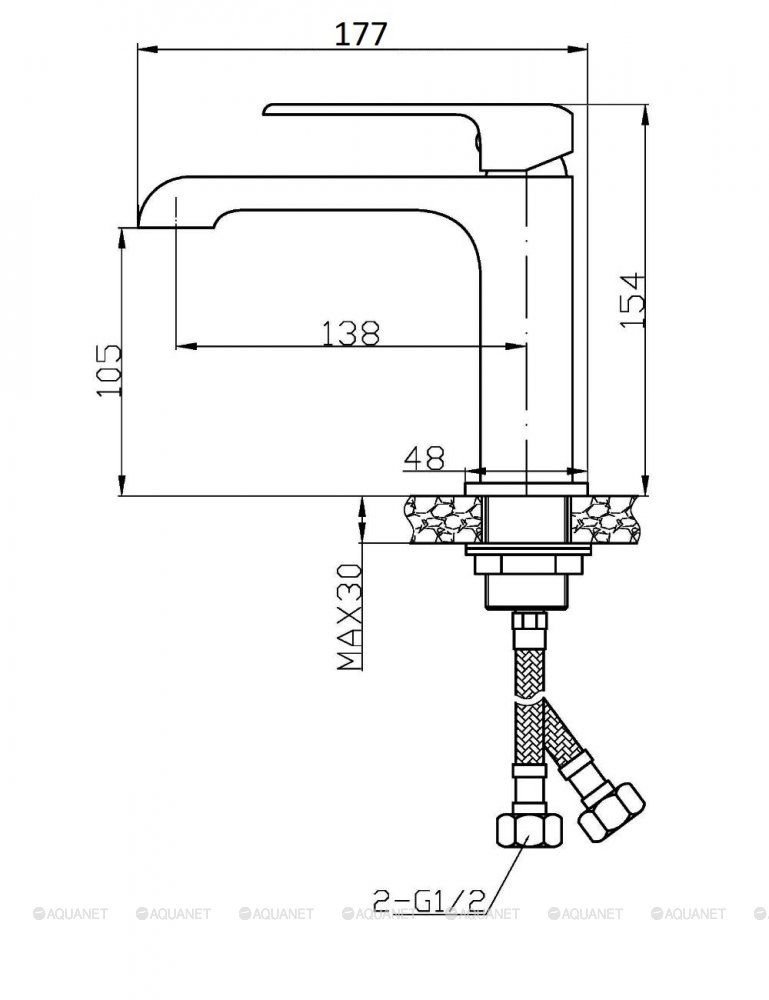 Agger Magic A3002100 Однозахватный смеситель для раковины, хром Agger Magic A3002100 Однозахватный смеситель для раковины, хром