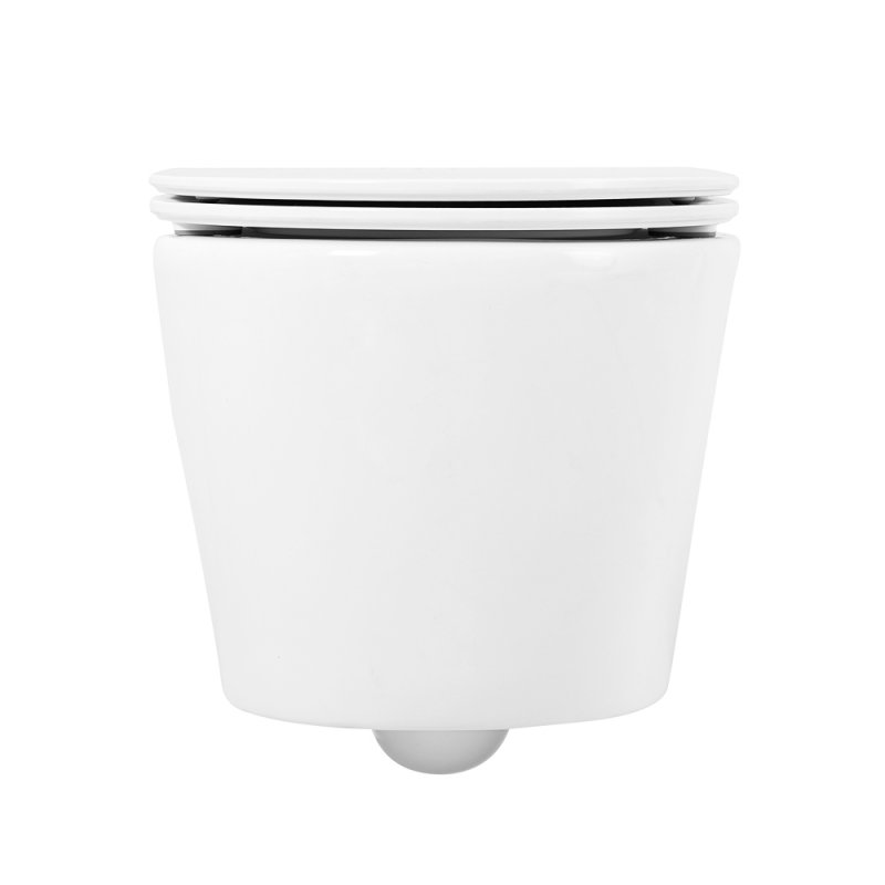 TRE Чаша унитаза подвесного c креплением и сиденьем дюропласт soft close BB8001CHR/SC TRE Чаша унитаза подвесного c креплением и сиденьем дюропласт soft close BB8001CHR/SC