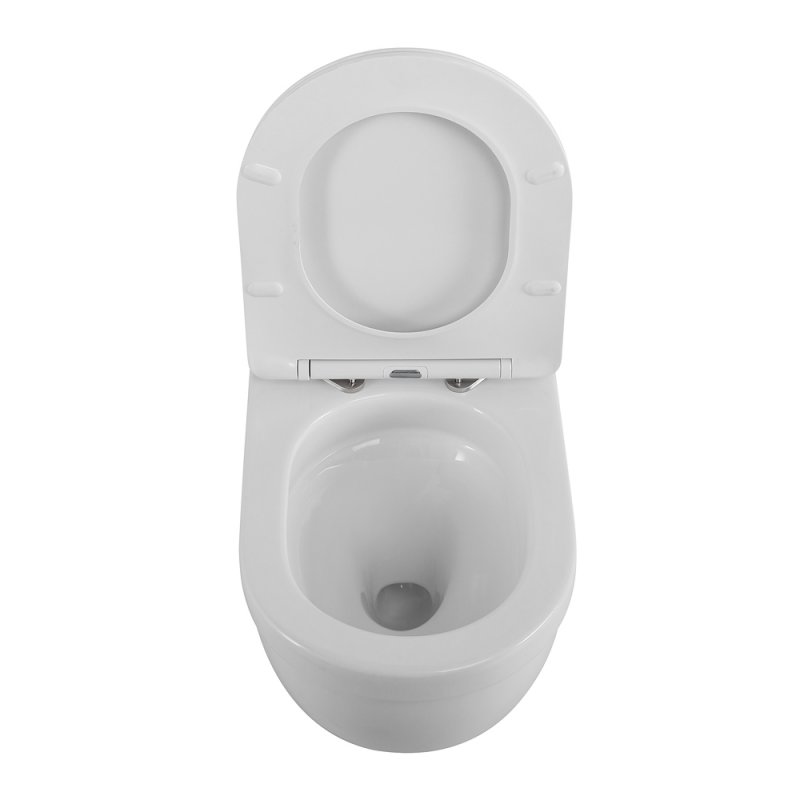 SENSO-TOR Унитаз подвесной безободковый  со смывом "Торнадо", с сиденьем дюропласт soft close, BB017CH-TOR/SC SENSO-TOR Унитаз подвесной безободковый  со смывом "Торнадо", с сиденьем дюропласт soft close, BB017CH-TOR/SC