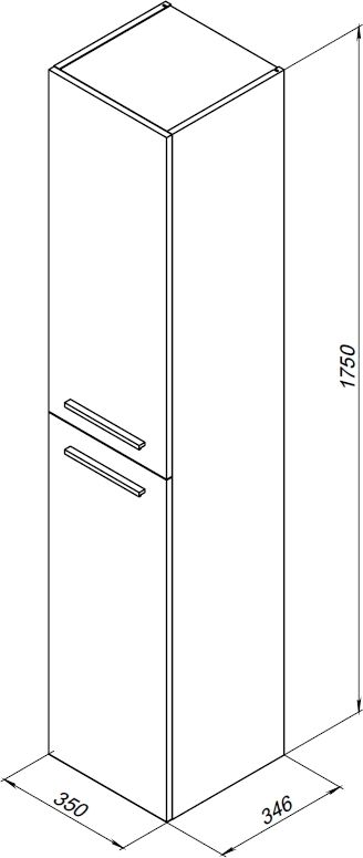 Шкаф-пенал для ванной Aquanet Nova 35 дуб рошелье Шкаф-пенал для ванной Aquanet Nova 35 дуб рошелье