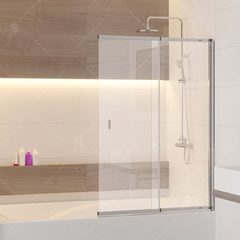 Шторка на ванну RGW Screens SC-40 100x150 профиль Хром стекло прозрачное Шторка на ванну RGW Screens SC-40 100x150 профиль Хром стекло прозрачное