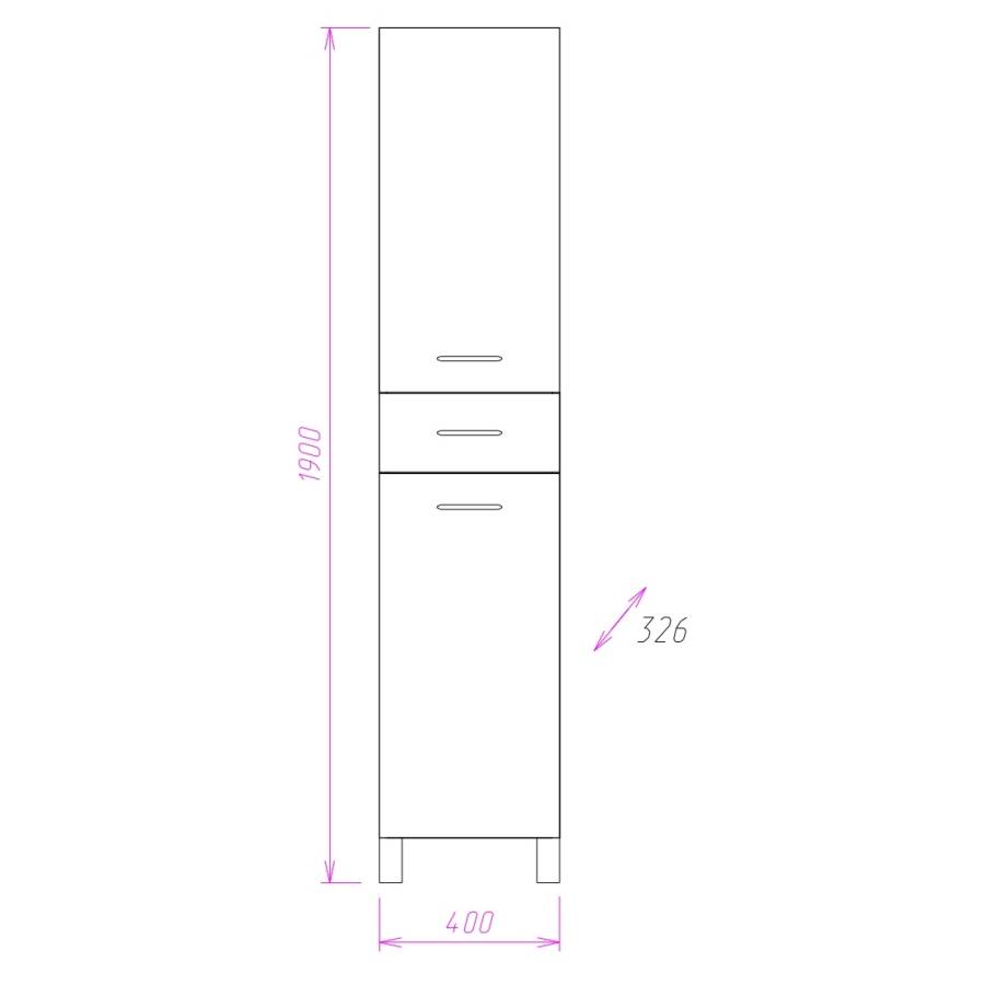 Пенал Onika Модерн 40 напольный, белый, с бельевой корзиной, правый Пенал Onika Модерн 40 напольный, белый, с бельевой корзиной, правый