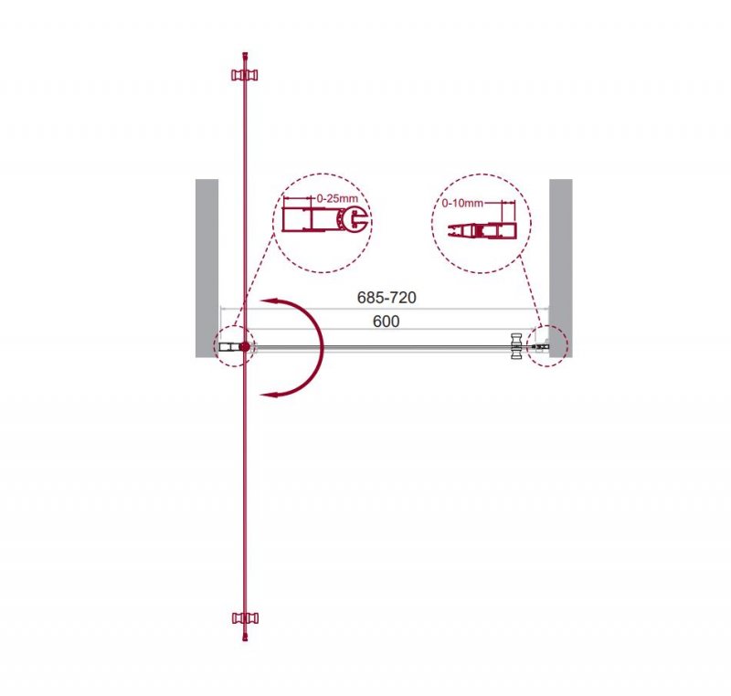 Душевая дверь BelBagno ETNA-B-1-60-C-Cr Душевая дверь BelBagno ETNA-B-1-60-C-Cr
