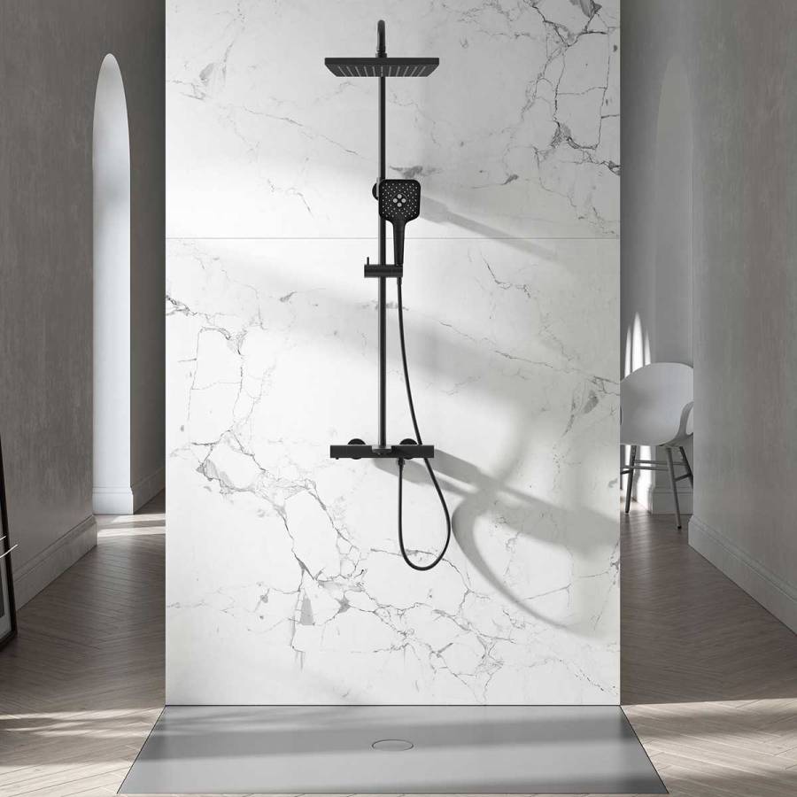 Душевая стойка Next VSFS-1N1TMB термостатическая, черный Душевая стойка Next VSFS-1N1TMB термостатическая, черный