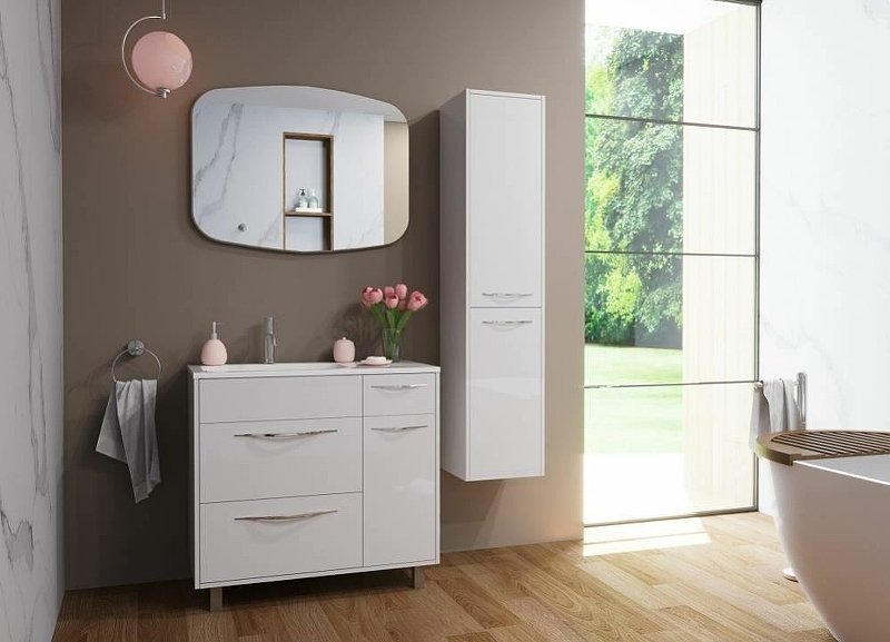 Комплект мебели Barcelona 900х450 левосторонний напольный 3 ящика 1 дверь (ШхГхВ) 898х446х860 Комплект мебели Barcelona 900х450 левосторонний напольный 3 ящика 1 дверь (ШхГхВ) 898х446х860