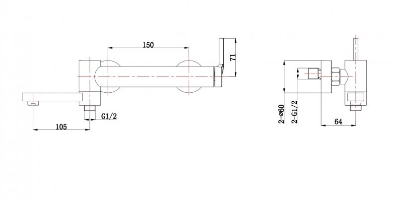 ETN-VASM-IN Смеситель для ванны и душа с поворотным изливом Исполнение: Сатин  ETN-VASM-IN Смеситель для ванны и душа с поворотным изливом Исполнение: Сатин