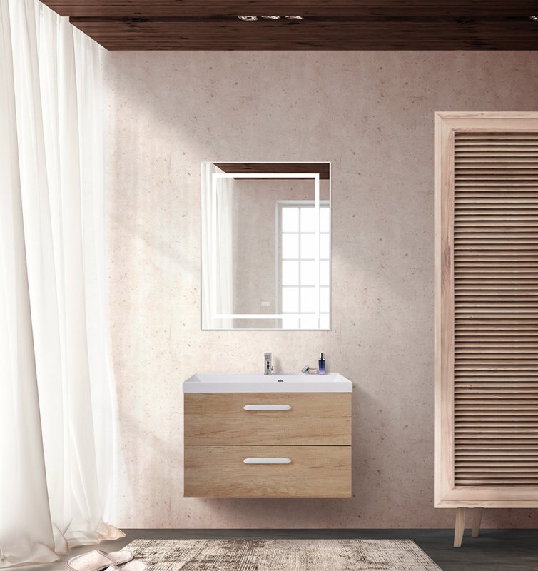 Тумба с раковиной подвесная  BelBagno AURORA 80 Bianco Lucido, раковина белая Тумба с раковиной подвесная  BelBagno AURORA 80 Bianco Lucido, раковина белая