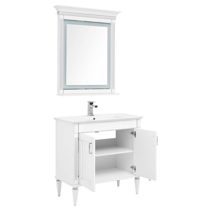 Комплект мебели для ванной Aquanet Селена 90 белый/серебро Комплект мебели для ванной Aquanet Селена 90 белый/серебро