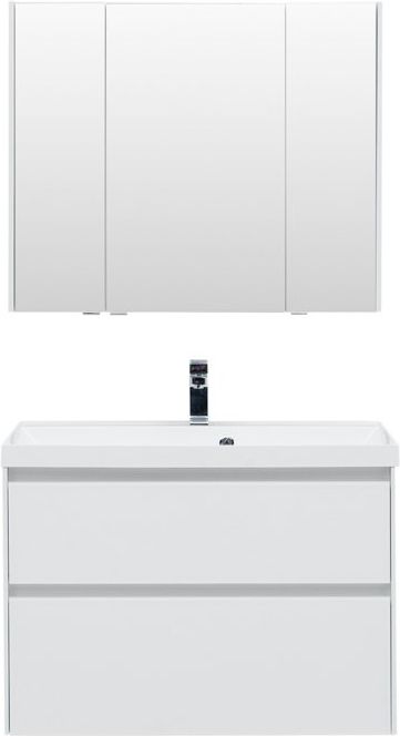 Мебель для ванной Aquanet Гласс 90 белый Мебель для ванной Aquanet Гласс 90 белый