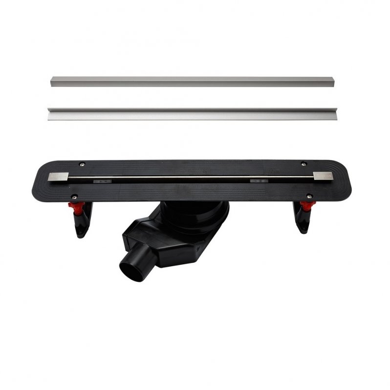 13100031 Линейный трап 450 мм CONFLUO PREMIUM SLIM LINE, ультратонкая модель с дизайн-вставкой Slim Исполнение: Матовый хром  13100031 Линейный трап 450 мм CONFLUO PREMIUM SLIM LINE, ультратонкая модель с дизайн-вставкой Slim Исполнение: Матовый хром