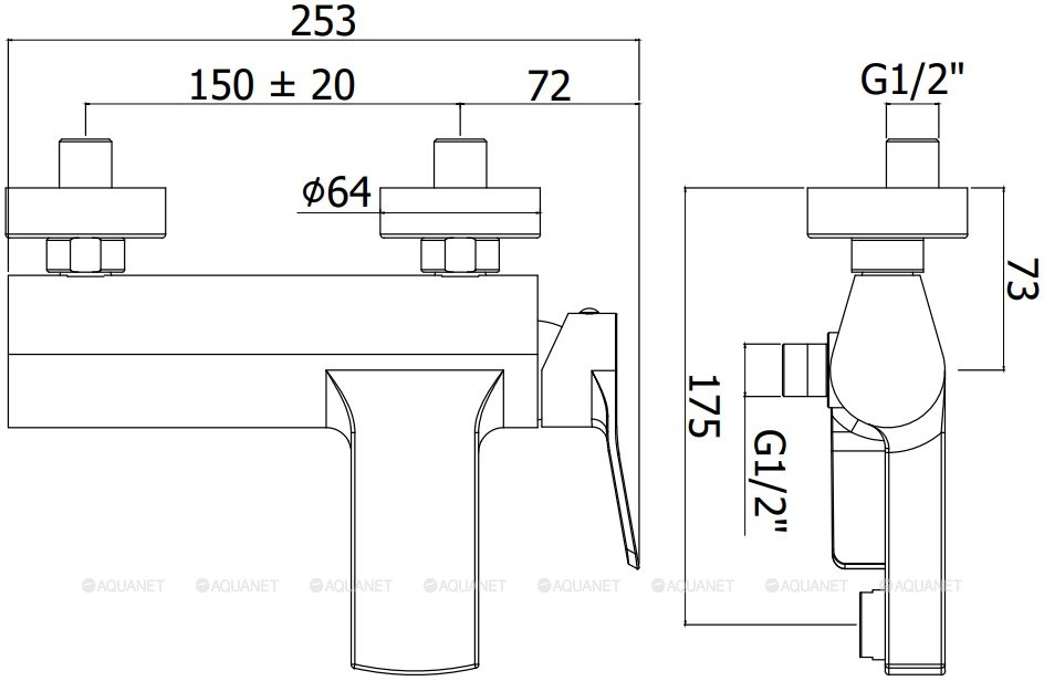 Смеситель для ванны с душем Paffoni Tilt TI022ST Смеситель для ванны с душем Paffoni Tilt TI022ST