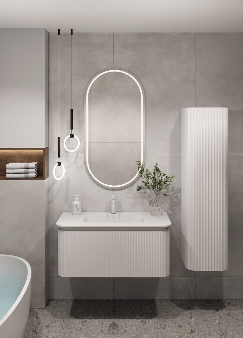 OVALE 1 полка рифленая 100CM БЕЛАЯ тумба + раковина OV1110100-100 Boheme OVALE 1 полка рифленая 100CM БЕЛАЯ тумба + раковина OV1110100-100 Boheme