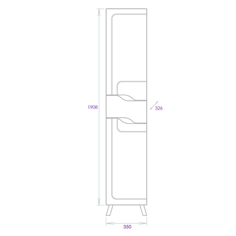 Пенал Onika Веронэлла 35 напольный, белый, универсальный Пенал Onika Веронэлла 35 напольный, белый, универсальный