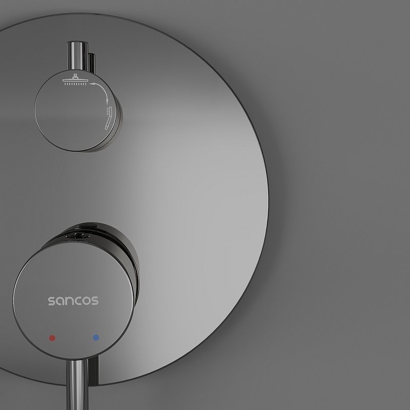 Душевой комплект SANCOS Select встраиваемый для душа, цвет хром, арт. SC3003CH Душевой комплект SANCOS Select встраиваемый для душа, цвет хром, арт. SC3003CH