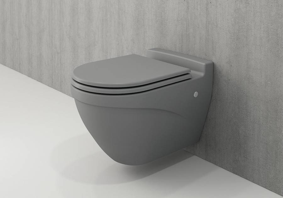 Чаша унитаза подвесного Bocchi Taormina Arch 1012-006-0129 серая Чаша унитаза подвесного Bocchi Taormina Arch 1012-006-0129 серая