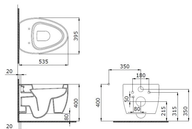 Чаша унитаза подвесного Bocchi Etna 1116-001-0129 белая Чаша унитаза подвесного Bocchi Etna 1116-001-0129 белая