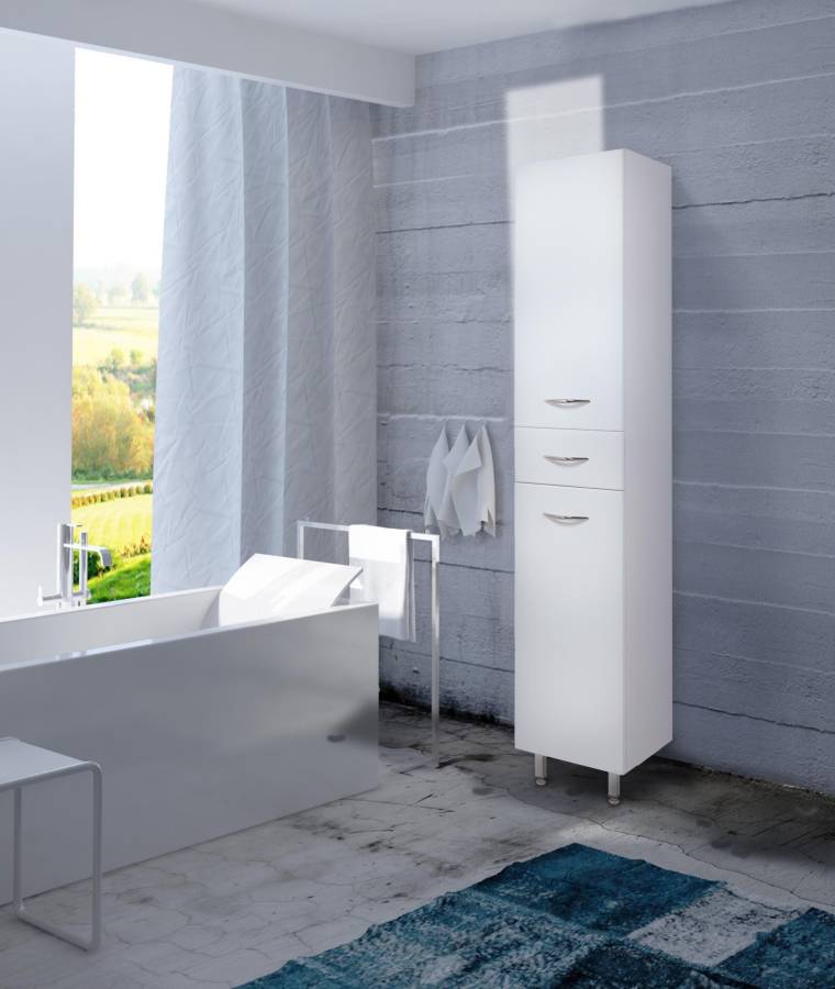 Пенал Onika Модерн 32 напольный, белый, универсальный Пенал Onika Модерн 32 напольный, белый, универсальный