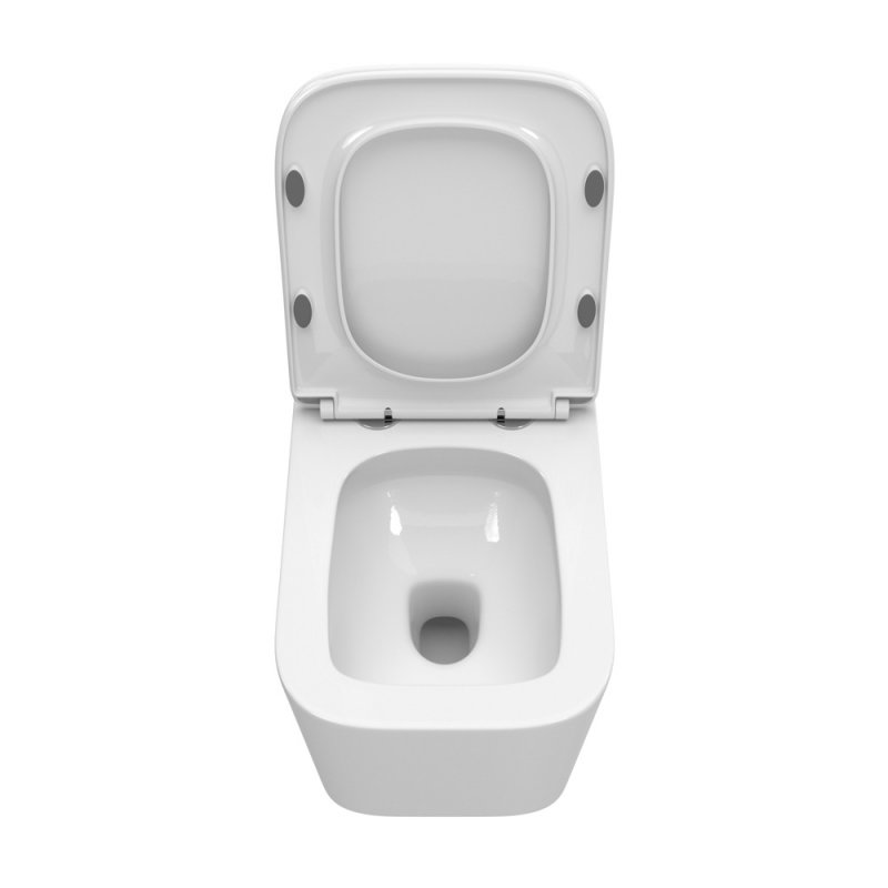 DUE-TOR Унитаз подвесной, безободковый, с системой смыва "Торнадо", с сиденьем soft close, BB5171CH-TOR/SC DUE-TOR Унитаз подвесной, безободковый, с системой смыва "Торнадо", с сиденьем soft close, BB5171CH-TOR/SC