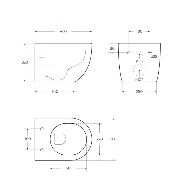 UNO 2.1 Унитаз подвесной безободковый с сиденьем дюропласт soft close BB7006CHR/SC UNO 2.1 Унитаз подвесной безободковый с сиденьем дюропласт soft close BB7006CHR/SC