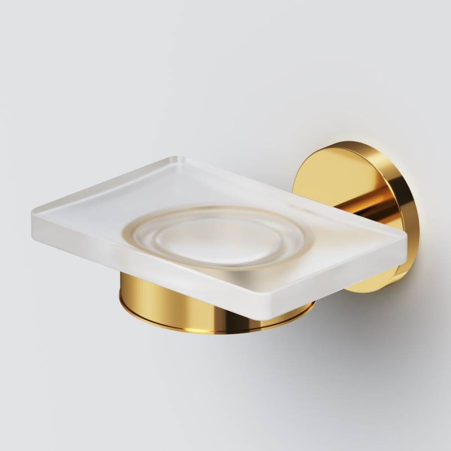 Стеклянная мыльница с настенным держателем, золото A85A34299 Стеклянная мыльница с настенным держателем, золото A85A34299