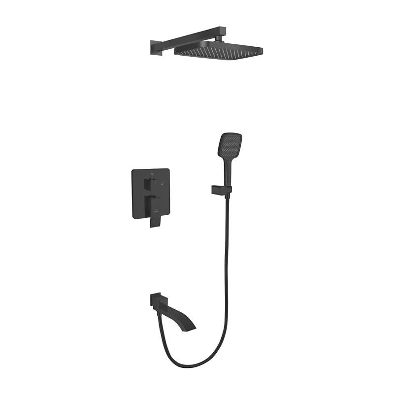 Душевая система встраиваемая Rose R1535H, черный Душевая система встраиваемая Rose R1535H, черный