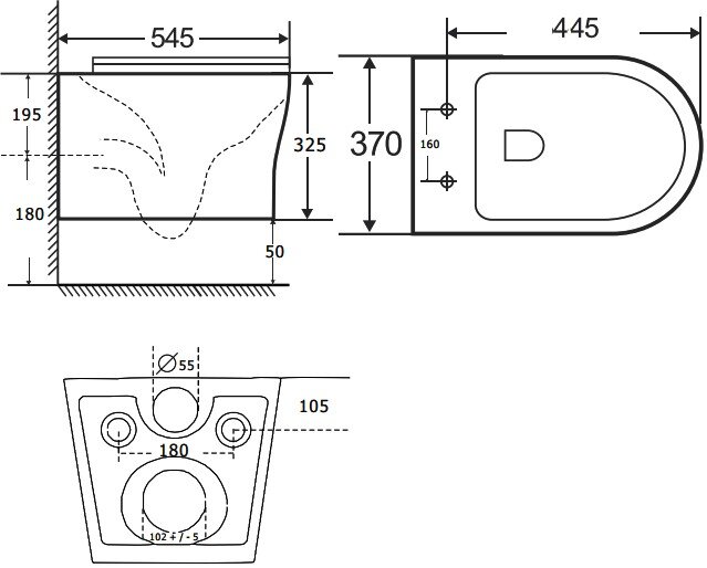 Унитаз подвесной Aquanet Rimless Roll-W CL-12249D Унитаз подвесной Aquanet Rimless Roll-W CL-12249D