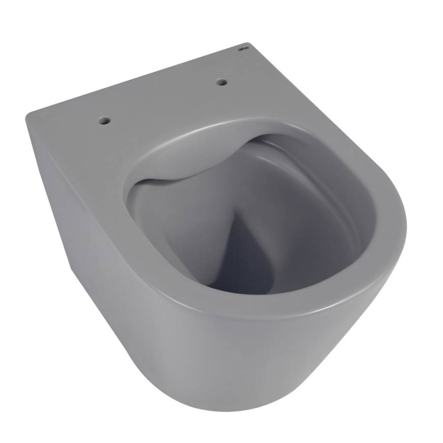 Унитаз ABBER Bequem AC1102MG подвесной серый матовый, безободковый Унитаз ABBER Bequem AC1102MG подвесной серый матовый, безободковый