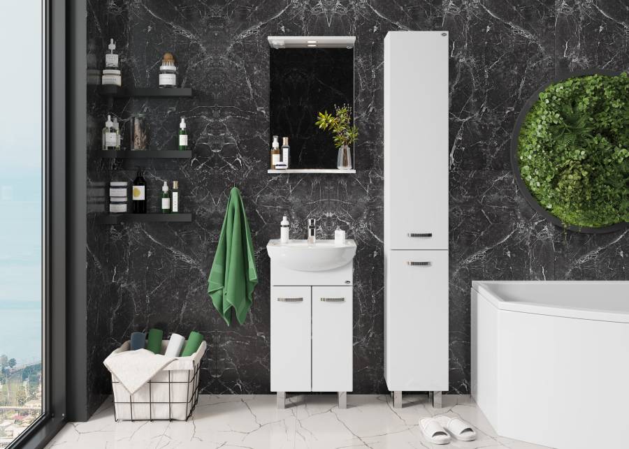 Пенал Onika Коралл 30 напольный, белый, универсальный Пенал Onika Коралл 30 напольный, белый, универсальный