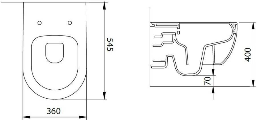 Чаша подвесного унитаза Allen Brau Priority 4.31001.AN антрацит Чаша подвесного унитаза Allen Brau Priority 4.31001.AN антрацит