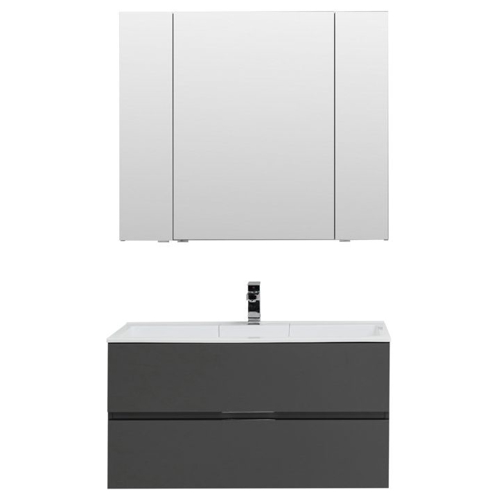 Мебель для ванной Aquanet Алвита 100 серый антрацит Мебель для ванной Aquanet Алвита 100 серый антрацит