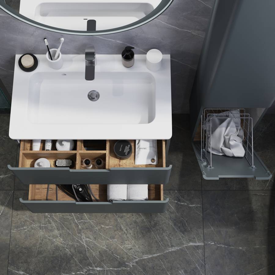 Тумба с раковиной Creto Bravo Gray 100 см Тумба с раковиной Creto Bravo Gray 100 см
