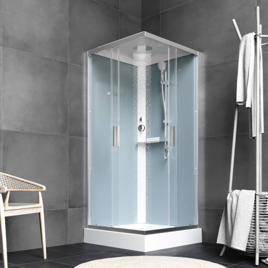W90C-403-090MT Gem Square кабина душевая 90x90, профиль матовый Хром, стекло прозрачное W90C-403-090MT Gem Square кабина душевая 90x90, профиль матовый Хром, стекло прозрачное
