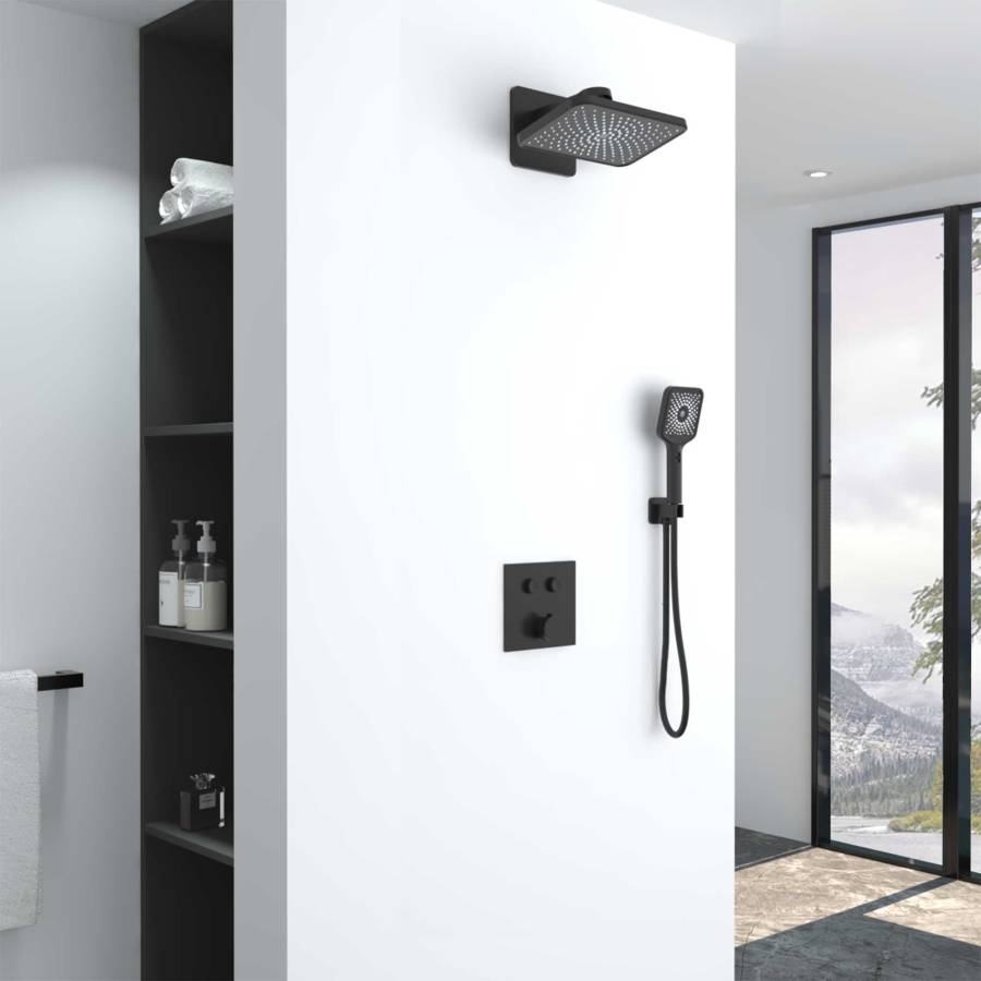 Душевой комплект VSFW-421I4MB встраиваемый, двухрежимный, черный Душевой комплект VSFW-421I4MB встраиваемый, двухрежимный, черный