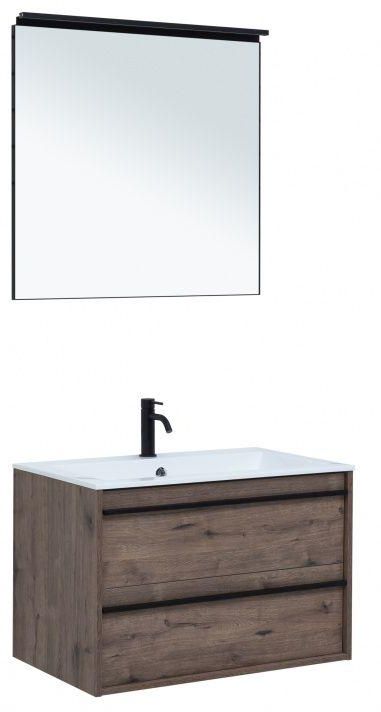Мебель для ванной Aquanet Lino 80 Дуб Веллингтон Мебель для ванной Aquanet Lino 80 Дуб Веллингтон
