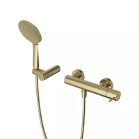 LEAF-D-L-SR Смеситель для душа однорычажный в комплекте с ручным душем, шлангом и держателем, исполнение Sunrise