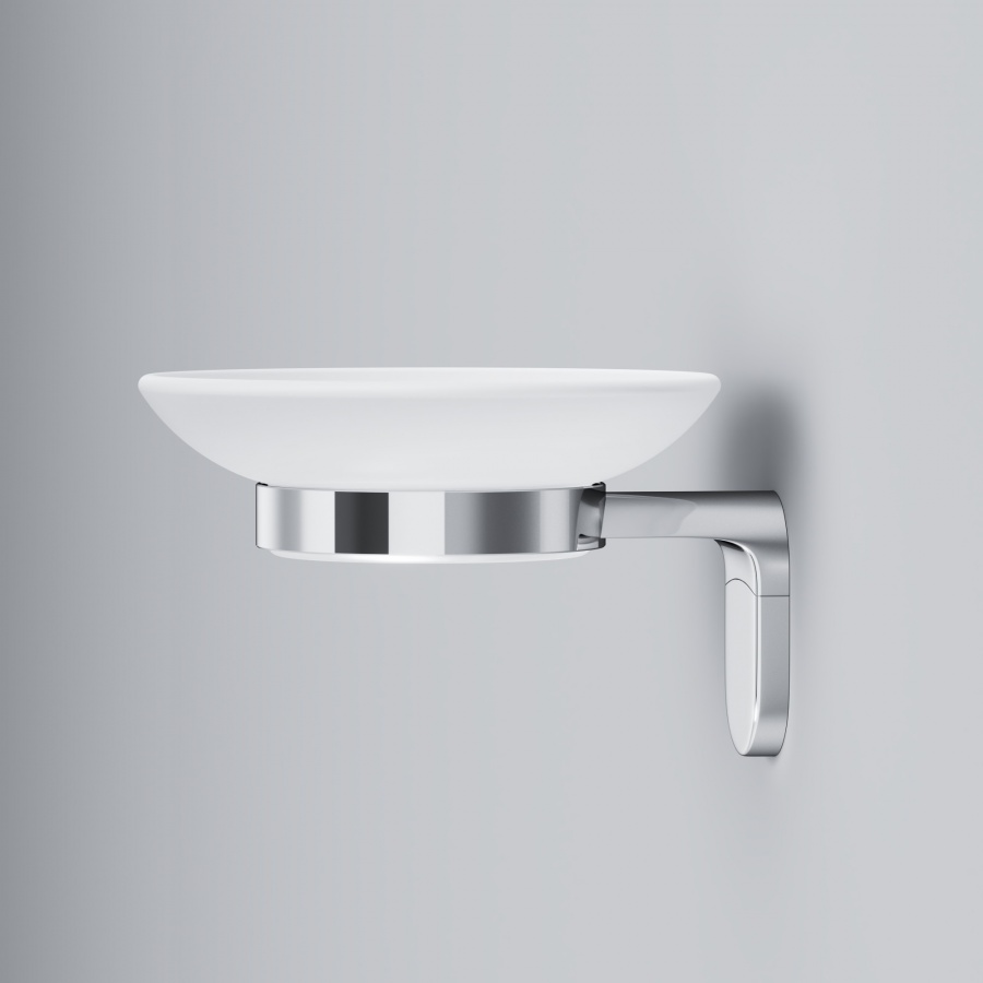 A8434200 X-Joy Стеклянная мыльница с настенным держателем A8434200 X-Joy Стеклянная мыльница с настенным держателем