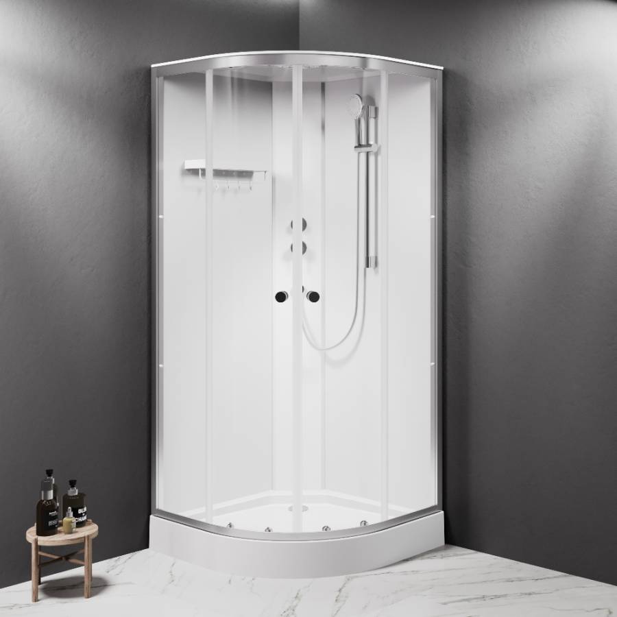 W94C-401-090MT X-Joy кабина душевая  90x90, 1/4 круга,  профиль мат.хром, стекло прозрачное W94C-401-090MT X-Joy кабина душевая  90x90, 1/4 круга,  профиль мат.хром, стекло прозрачное